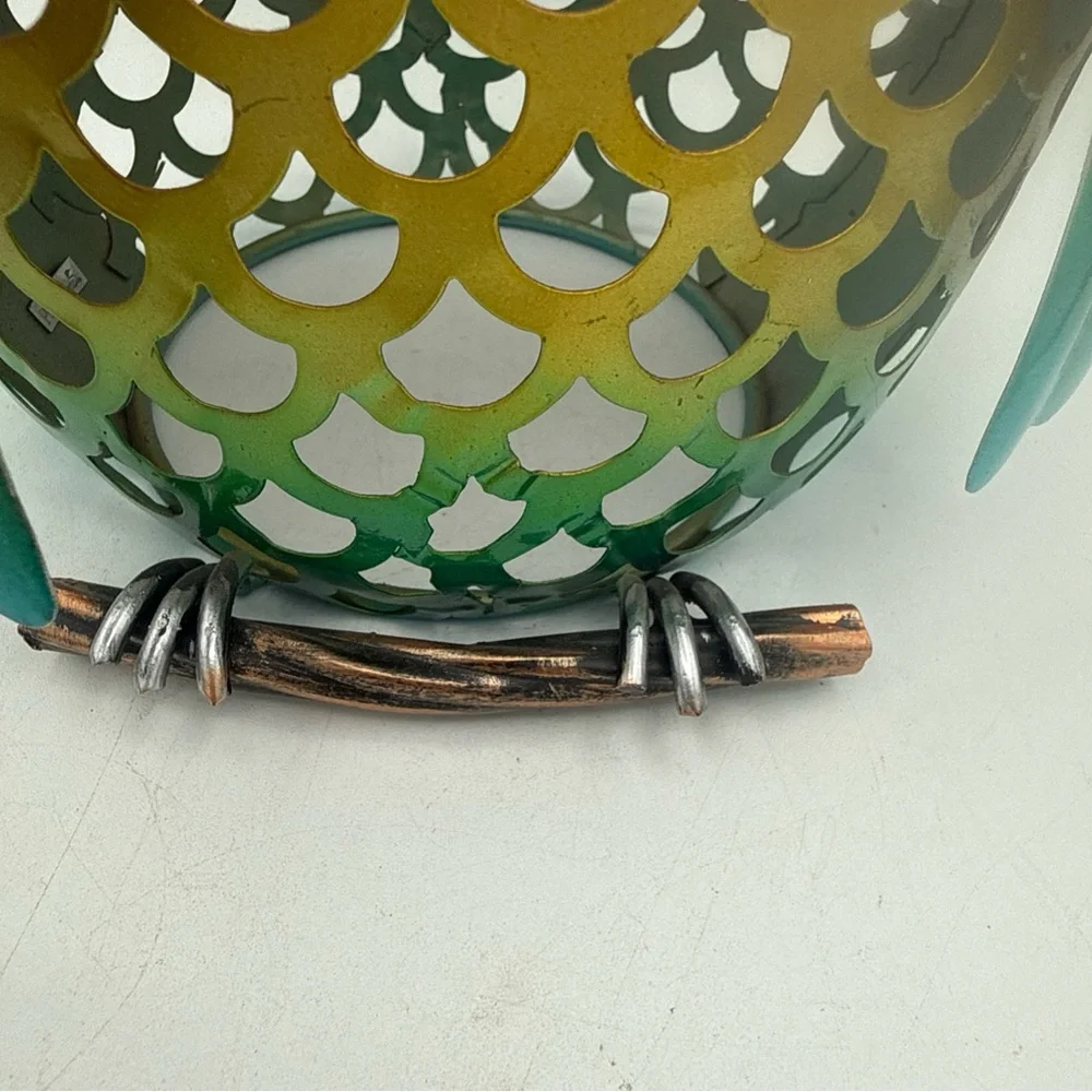 Pink Zebra Metal Colorful Parrot Warmer Wax Melt Shade Decor Art 9.5